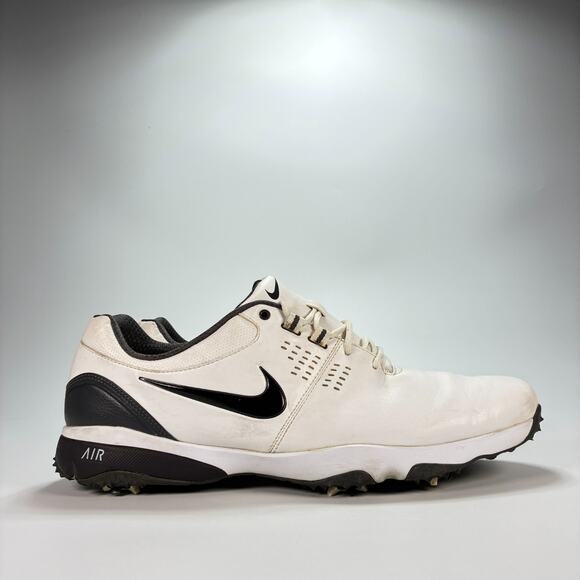 Nike Air Rival III White Black Leather Golf Shoes 628533-101 Men's Size 11.5 - Picture 1 of 10